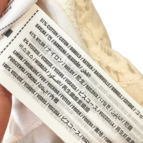 Abercrombie & Fitch Mini Halter Lace Dress Sorority Ivory Crochet Cutout A Line - Picture 7 of 7